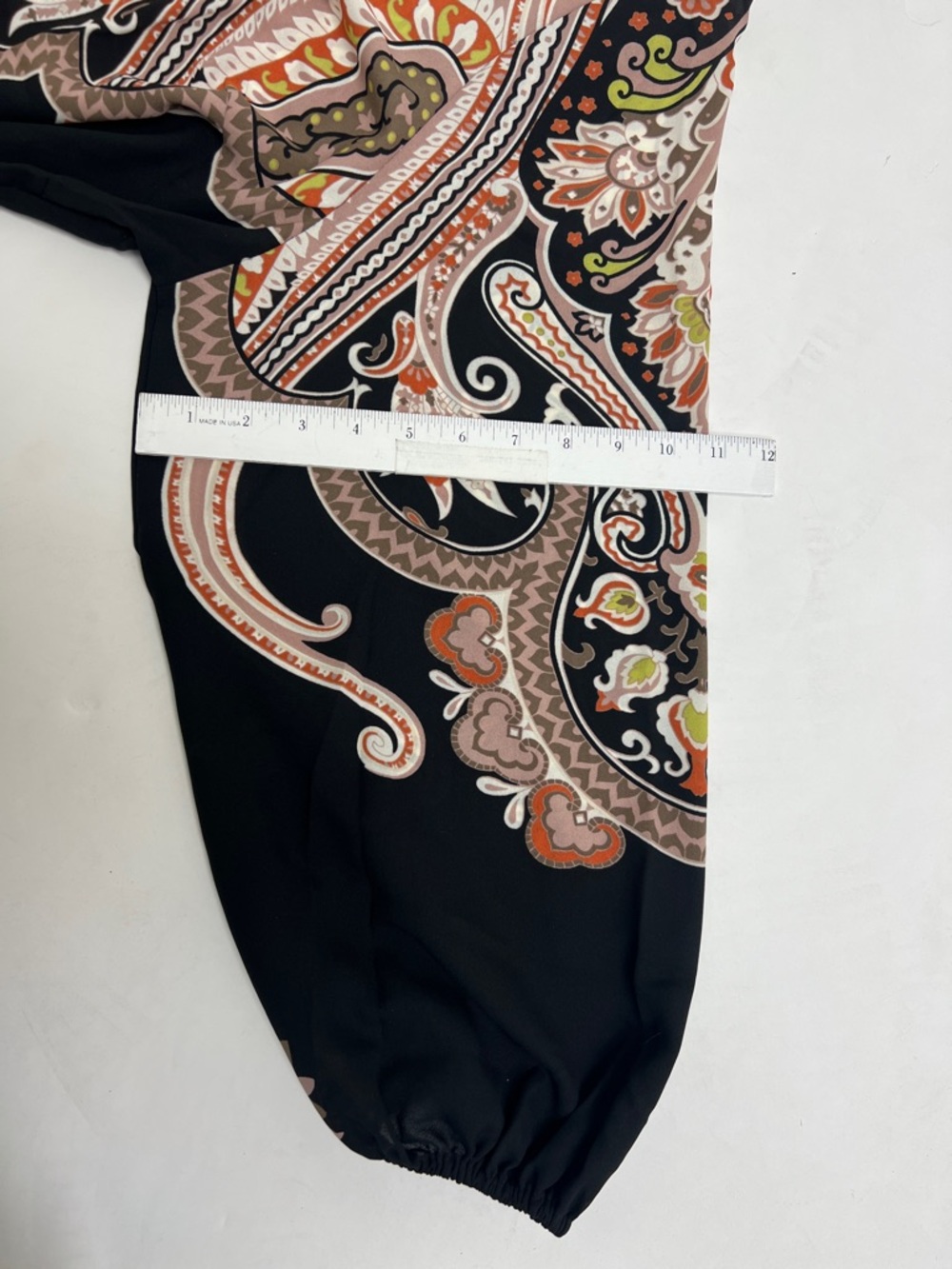 Belle by Kim Gravel Blouse Black, Pink, Lime & Orange Floral Print Boho Size 3X - Picture 13 of 14